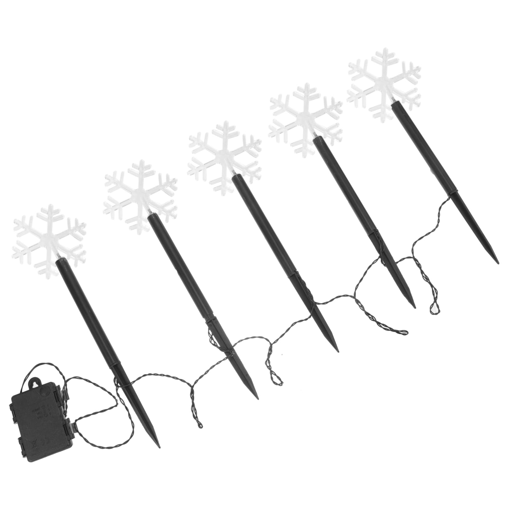 Parliky LED Snowflake Garden Light Charming Star Shaped Lawn Lamp for Pathway and Patio Decoration for Outdoor Use Battery Not Included