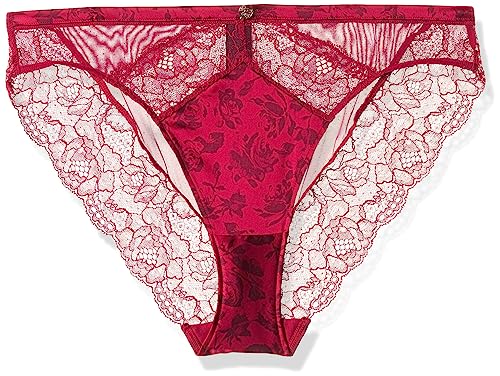 Image of Marks & Spencer Rose Silk Print High Leg Knickers