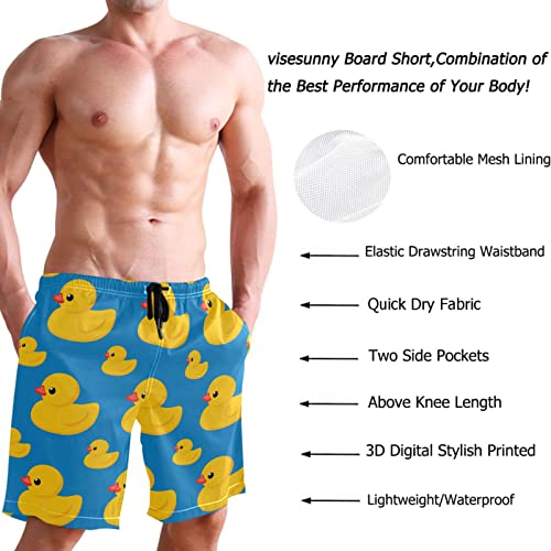 visesunny Fashion Men's Novelty Swim Trunks Quick Dry Swimwear Summer Beach Sports Board Shorts Floral Bathing Suit2