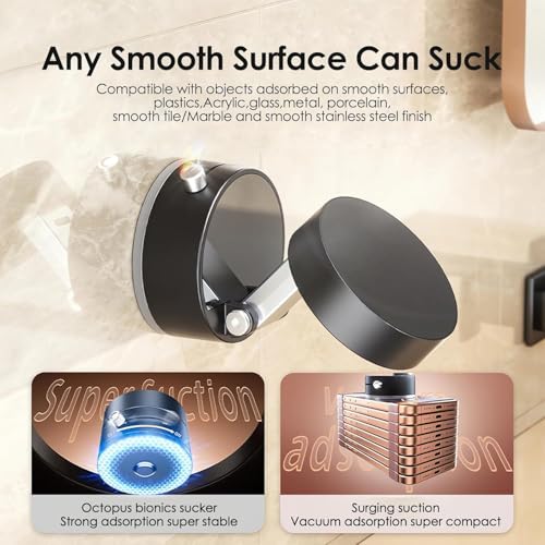 Image of Magnetic Car Phone Holder | Vacuum Suction Dashboard, Mirror & Gym Mount | Foldable Adjustable Mobile Stand | Hands-Free Phone Holder for iPhone & Smartphones