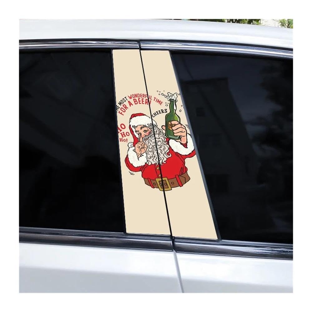 Body Parts 2pcs Car Center Pillar Sticker Illustration Auto B-Pillar Waterproof Protective Film(E)