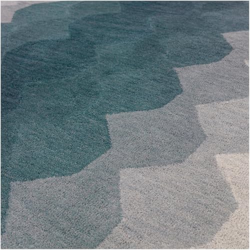 Image of FloorFusion 'Modern' Design Premium Rug Collection Woolen Carpet for Living Room Bedroom Drawing Room Hall and Floor Size 4 x 6 feet (120x180 cm) Color Multi