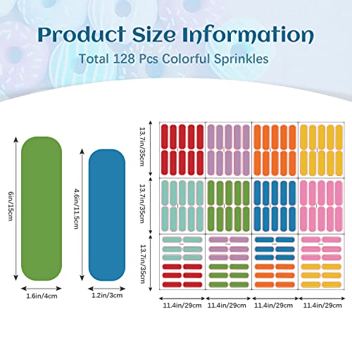 Supzone adhesivos de vinilo coloridos para pared 128 piezas miniatura 7