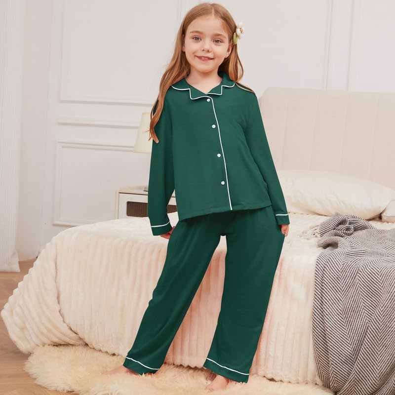 CHILDRENSTAR Girls Boys Pajamas Sets Long Sleeve Button Down 2 Pieces Nightwear Shirt Kids Lounge Set - Image 4