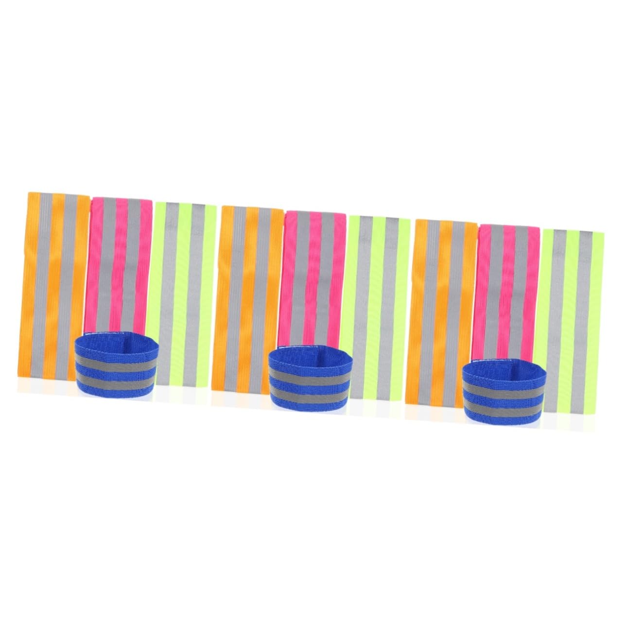 Kisangel 12 Pares Brazalete Reflectante Bandas Bicicleta de Deporte muñequera Deportiva brazaletes Reflectantes para Caminar de Noche Pulsera Reflectante para Correr de Noche Deportes