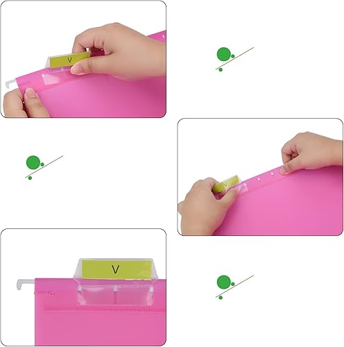 Miniatura 3 de 15 carpetas colgantes de polipropileno tamaño carta, carpetas colgantes con pestañas, carpetas de archivos para archivadores, archivos colgantes