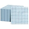 FLOWERCAT 100 Count 2 Ply Blue Checkered Cocktail Napkins Gingham Blue and White Checkered Napkins Disposable Premium Quality 5 x 5 Blue Paper Napkins for Easter PartyBarWeddings