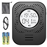 【3in1一酸化炭素濃度/温度/湿度・日本アウトドア専用設計・日本製センサー搭載】一酸化炭素チェッカー キャンプ用 日本語音声放送 乾電池式 充電不要 3年間超長待機 温湿度計一酸化炭素警報器 COアラーム テント用 一酸化炭素中毒防止 一酸化炭素測定器 キャンプアラーム 85dB大音量 消音機能付き 秋冬キャンプ/車中泊/アウトドア 日本語説明書付き (3in1一酸化炭素濃度/温度/湿度)