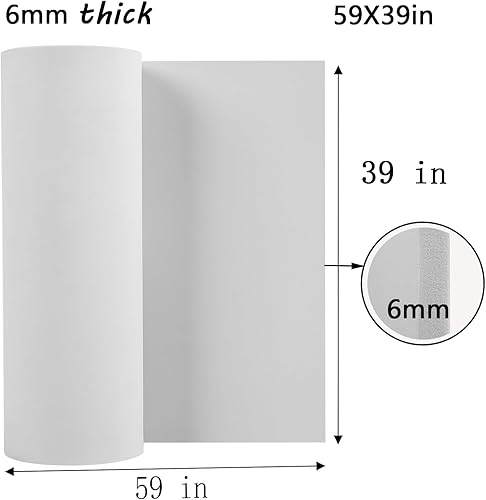 Miniatura 46 de Rollo de espuma EVA de 0.197 in, rollo de espuma de cosplay de 16 x 59 pulgadas (6.5 pies cuadrados), color negro, adecuado para modelado de espuma