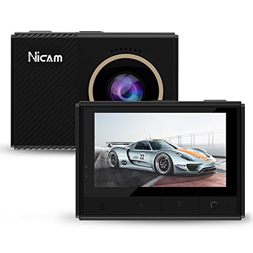 MYPIN Nicam 1080P Dash Cam Car Camera - 2.45" LCD Screen FHD Car Dash Cam with Sony Image Sensor, Super HD Night Vision Car DVR, 170 Degree Wide-Angle WDR Lens, WiFi,HDR, G-Sensor, Loop Recording,