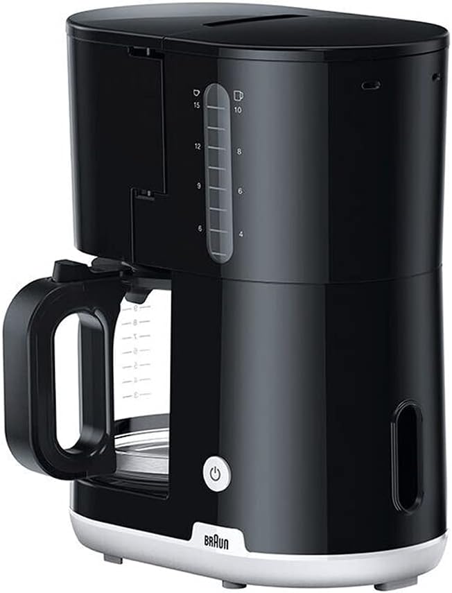 Braun Breakfast1 Filter Coffee Maker AromaCafe OptiBrew System Automatic Shut-Off Coffee Maker for up to 10 Cups Dishwasher Safe 1000W Black Braun Breakfast1 Filter Coffee Maker AromaCafe OptiBrew System Automatic Shut-Off Coffee Maker for up to 10 Cups Dishwasher Safe 1000W Black