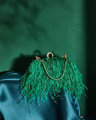 Image of Tessco for you Ostrich Feather Purse for Women