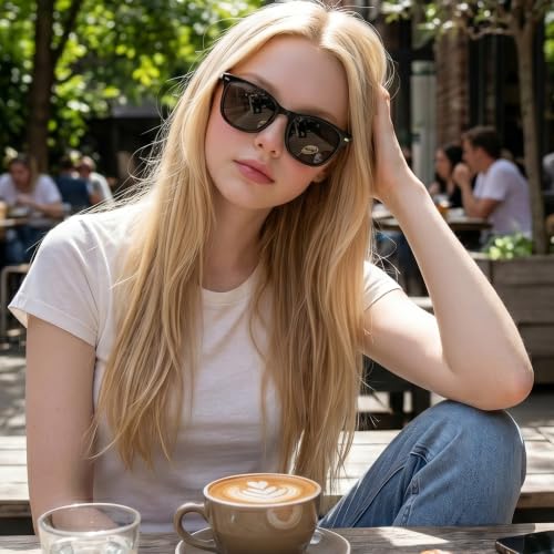 Image of Myiaur Polarized Sunglasses for Women, Square Mirrored Trendy Shades with UV Protection Reduce Glare Sun Glasses