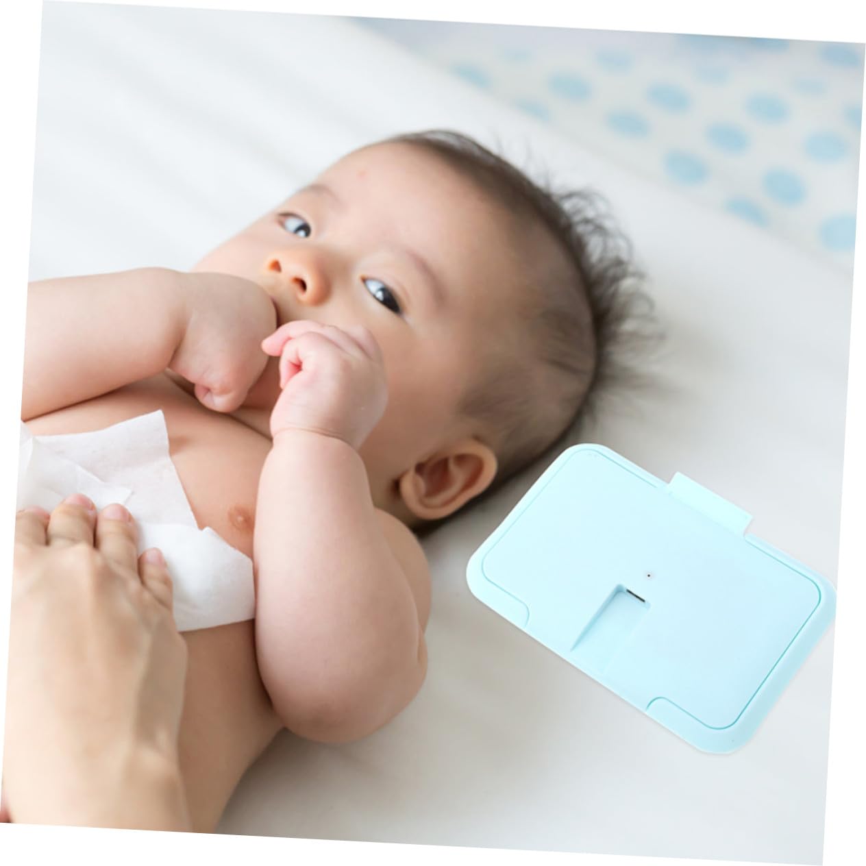 Scaldasalviette Umidificate Portatile, Termostato Costante | Uso Domestico e Cambio Pannolino, Abs Blu, Formato Compatto 2 Pezzi, Pratico da Viaggio