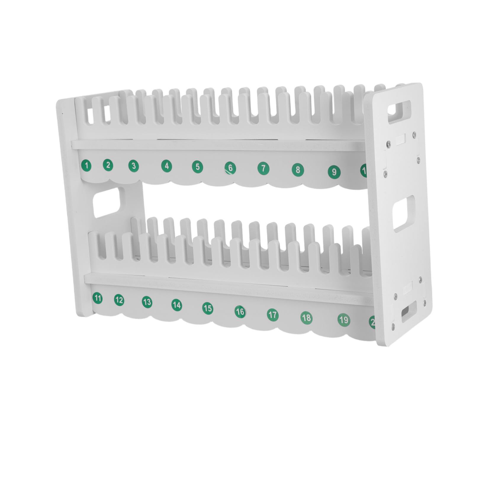Generico Supporto Livelli in per a Cellulare Legno da e Scrivania Bianco 2 15 Scomparti, Organizer Multifunzione Stabile Smartphone e Dispositivi, per Ufficio e Casa