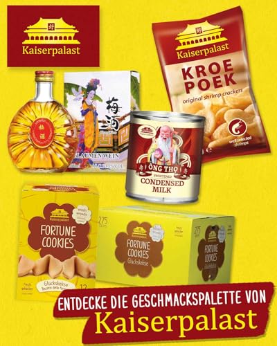 Kaiserpalast Kroepoek natur, crunchy Garnelenchips, ideal als Snack oder Beilage zu asiatischen Gerichten, verzehrfertig, 1 x 80 g