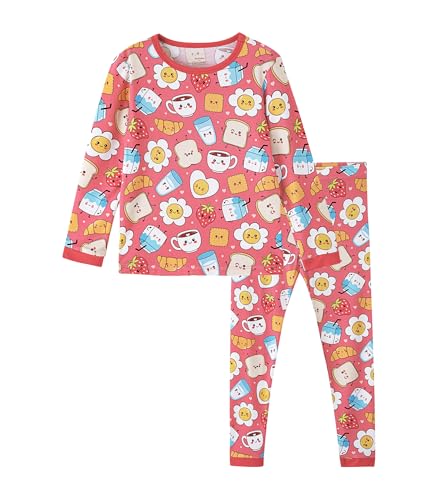 Boys Girls Pajama Set 2 Piece Little Kids Sleepwear Pjs Unisex Toddler Cute Soft Long Sleeve Pajamas Sets 2-6 Years