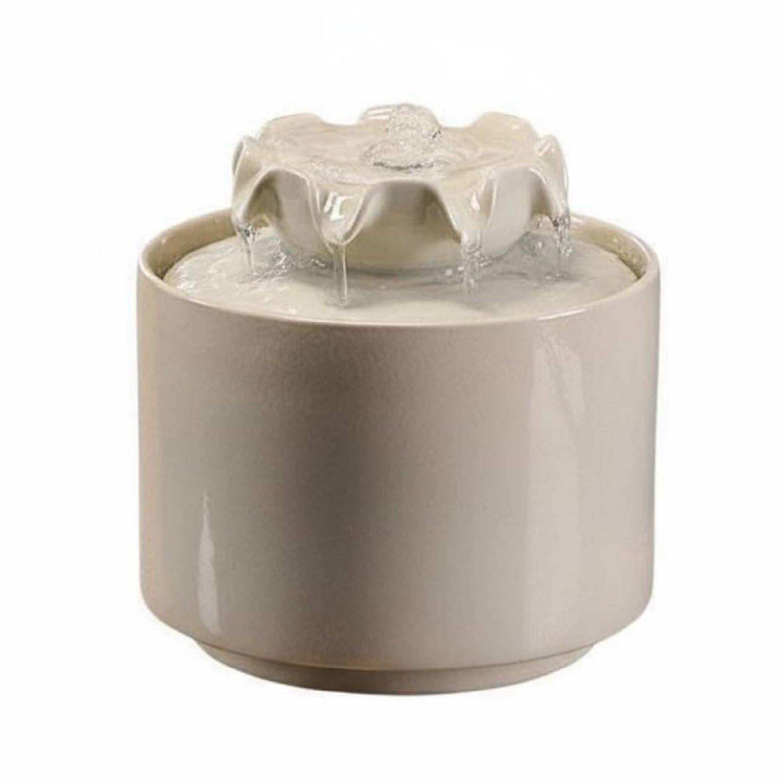 Feng Shui Decor Circulating Water Ornament Housewarming Gift Ceramic Water Feature Zen Garden Accent Small Indoor Fountain for Living Room, Office, Bedroom, White-image-39