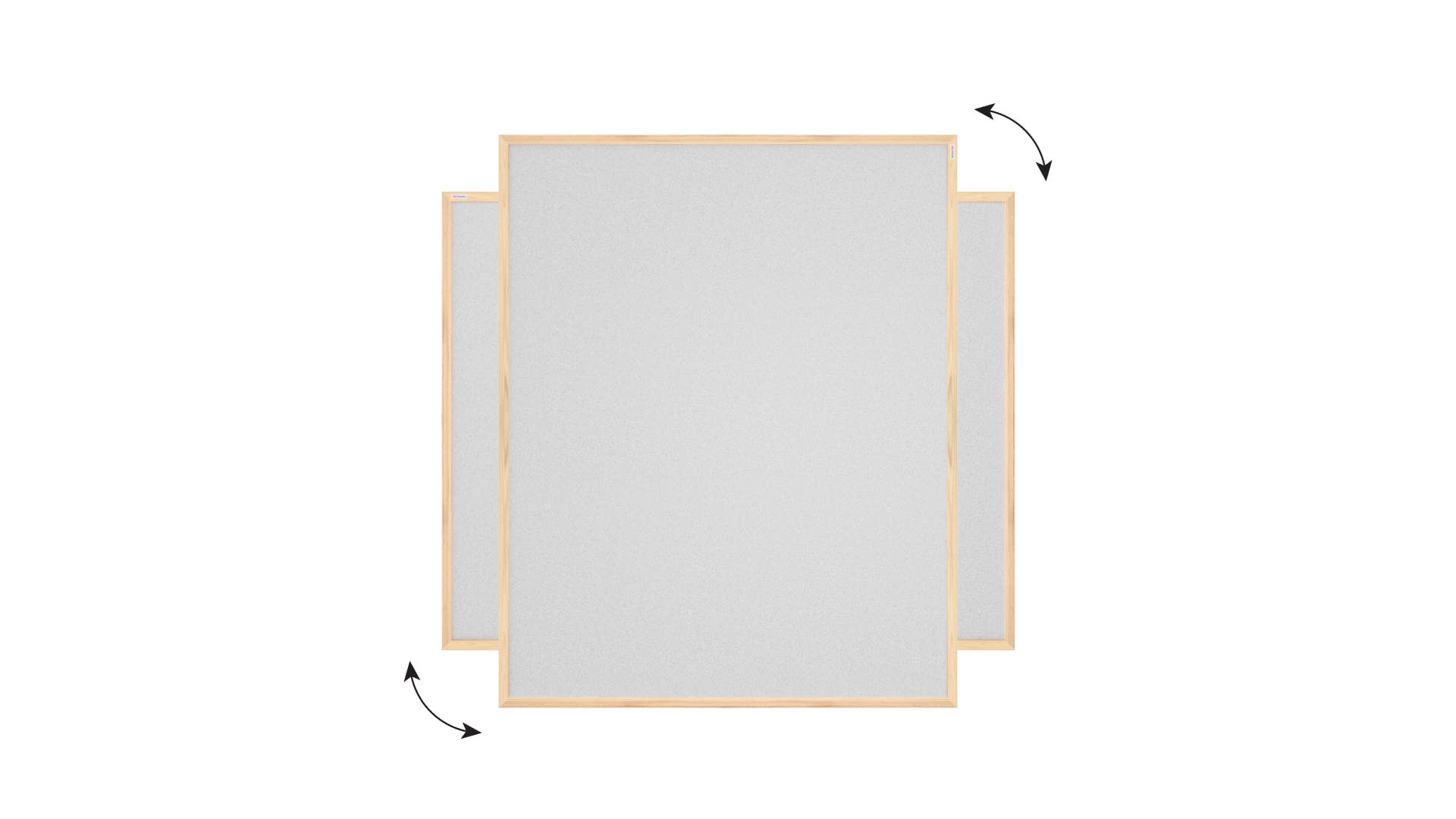 ALLboards Hellgrau Pinnwand mit Holz Rahmen 100x80cm Korktafel Korkwand Pinnwand Kork
