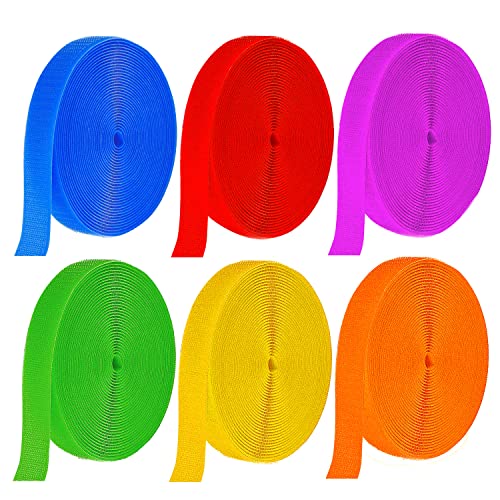 Unixing 6 Rolls 160 Feet Carpet Marker Strips for Classroom Nylon Carpet Strips Carpet Strips Marker Floor Carpet Markers for Teachers, Office, Social Distancing, Carpet Decor for Christmas Party