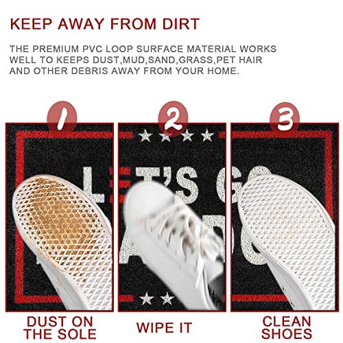 Zedeks Heavy-Duty Let’s Go Brandon Doormat 29.5X17.5 Inch- Anti Joe Biden Gift!Trump Gifts Trump Door Mat For Outdoor Entrance Home,Black #TOP1