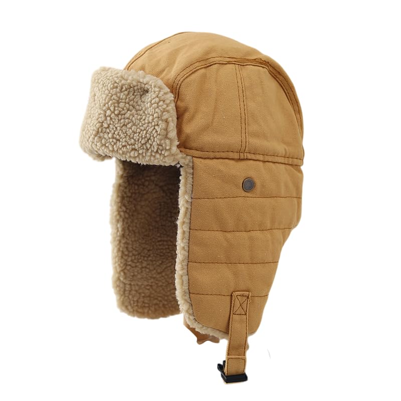 Lista de Gorros de aviador para Mujer - los preferidos. 49 Gorro de invierno unisex con solapa para aviador de algodón cálido para montar al aire última intervensión, esquiar y clima frío, Sombrero Lei Feng Color Sólido - Amarillo,...