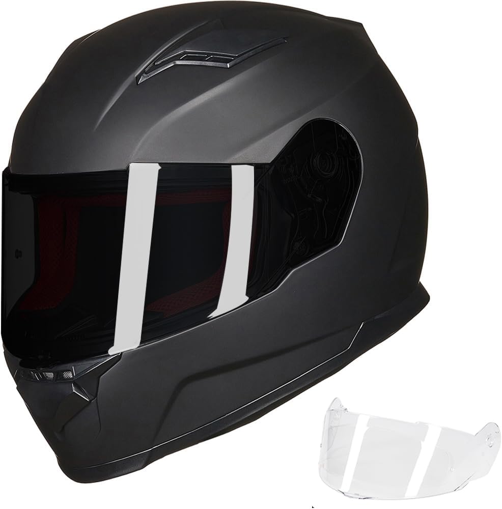 ILM Full Face Snowmobile Motorcycle Helmets for Men Womens Dual Sport Pinlock Anti Fog for Adults DOT Model 817