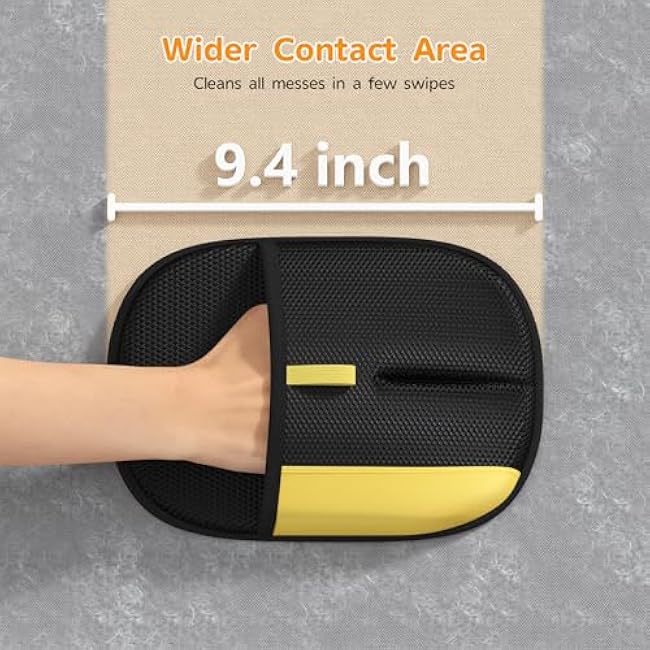 Pet Hair Remover - 2025 New Electrostatic Magic Brush Pet Hair Remover Glove, Reusable Cat & Dog Hair Remover Tool for Clothing, Couch, Furniture, Carpet, Car Seat, Cat Grooming Glove, 2 PCS-J5ewp6Vp