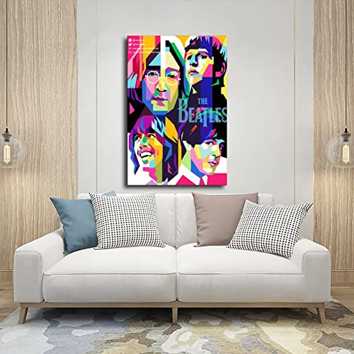 Poster sur toile The Beatles Art – Décoration murale – Pour salon, chambre à coucher – Cadre : 30 x 45 cm - Les Beatles, Paul McCartney, John Lennon, RIngo Starr, George Harrison Poster sur toile The Beatles Art - Décoration murale - Pour salon, chambre à coucher - Cadre : 30 x 45 cm – Image 6