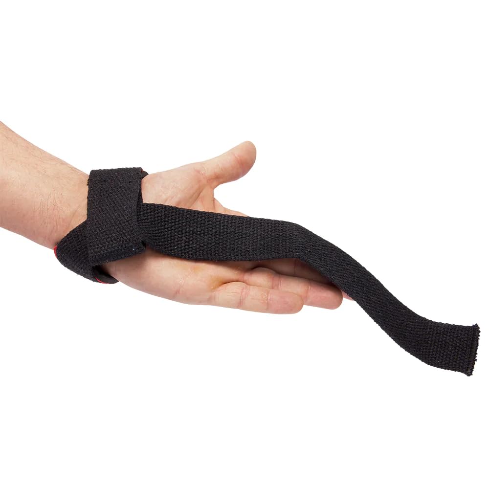 Gorilla Wear Padded Lifting Straps - czarne - akcesoria do kulturystyki i fitnessu, czarny/czerwony/biały, rozmiar uniwersalny, czarny/czerwony/biały, jeden rozmiar