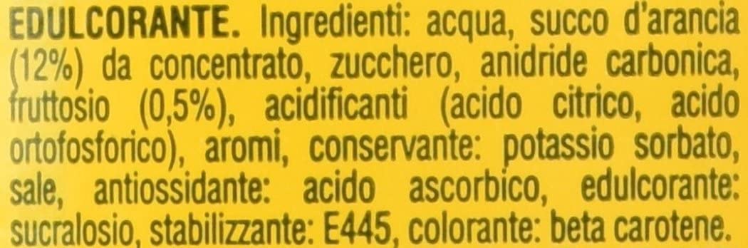San Benedetto Allegra Aranciata PET Lot de 6 boissons gazeuses Orange limonade 1,5 l