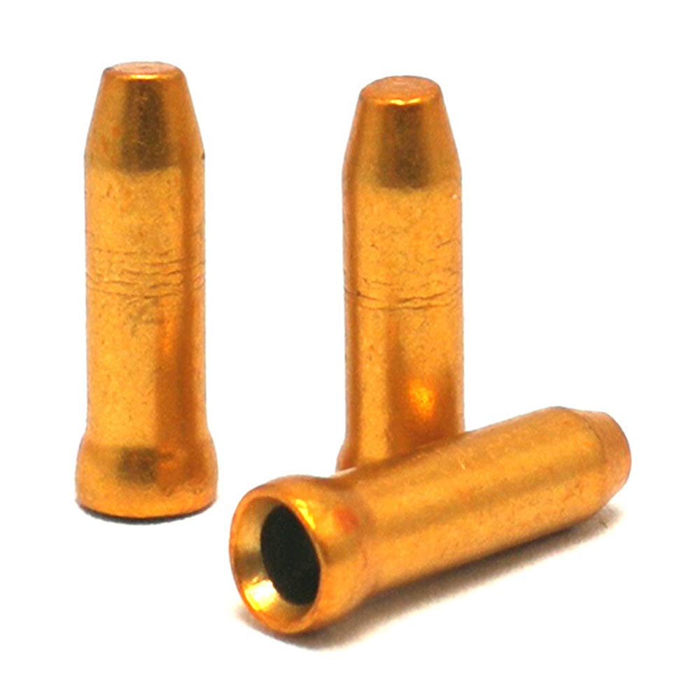 FENGCHENG Pack of 100 Bicycle End Caps Brake Cable End Sleeves Gear Cable End Caps Shift Cable End Sleeves for Brake Cable Shift Cable Bezel 2 mm (Orange)