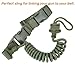 ACEXIER Military Tactical Lanyard Spring Lanyard Pistol Secure Lanyard Rifle Sling Strap Shooting Hunting Gun Accessories (Black)