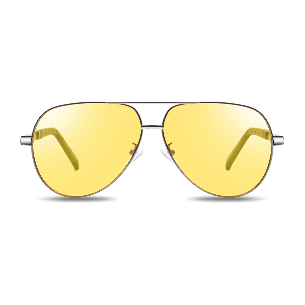 BarcurNight Vision Glasses for Driving Anti-Glare HD Polarized Yellow Lens, Graynight, Large