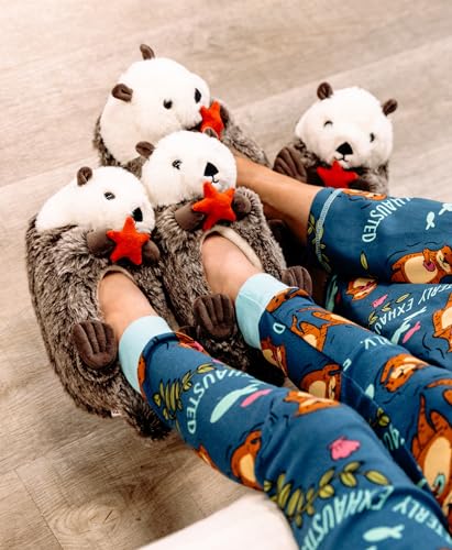 Image of Lazy One Animal Critter Slippers for Kids and Adults, Cute and Cozy Slippers