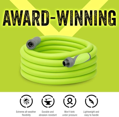 Flexzilla Garden Hose with SwivelGrip, 5/8 in. x 100 ft., Lightweight All-Weather Water Hose, Durable and Flexible, Leak-Free Connections - Thumbnail 3