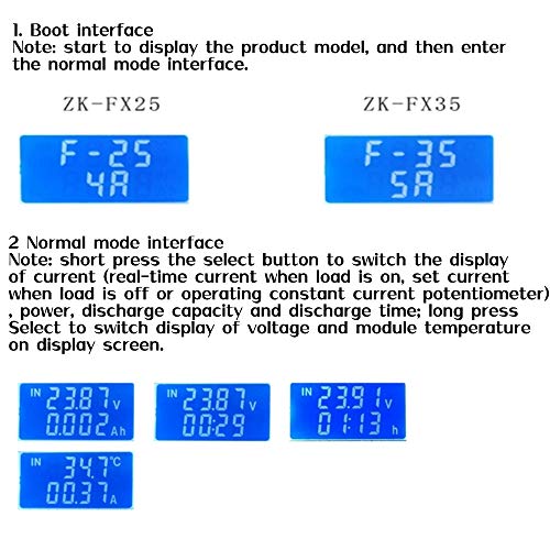 Image of 1Pcs DC Electronic Load Tester FX25 4A 25W /FX35 5A 35W Constant Current USB Power Detector Battery Capacity Tester Adjustable Resistor LCD Display
