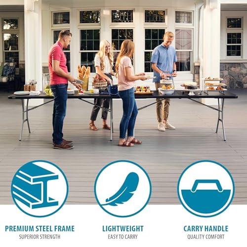 Lifetime 6-Foot Fold in Half Table, Light Commercial, Black - Image 6