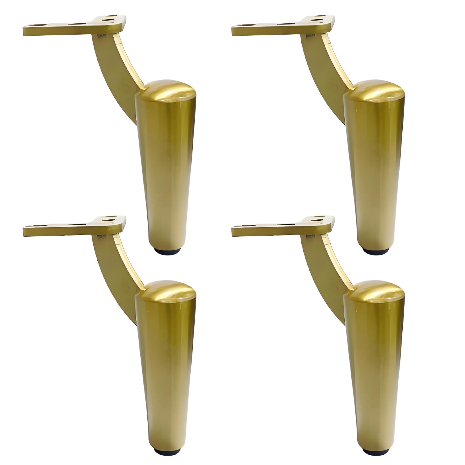 Generico Gambe Da Tavolo Regolabili Per Mobili, Set Di 4 Piedini In Acciaio Inox Per Divani E Armadietti, Scrivanie, Con Viti Pre-fissate(Gold,17cm/6.7″)