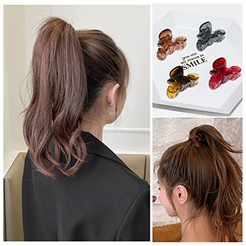 Cobinaan Acrylic Hair Claw Clips High Ponytail Fixed Tools Stylish Barrettes 2 Inch Hair Clips For Women Girls thumb #4
