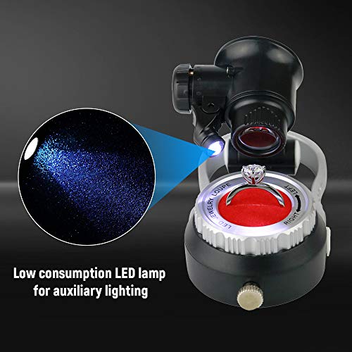Lupa de joias Lupa Lupa com iluminação LED 15X / 25X / 55X Ampliação para colecionador de selos joal