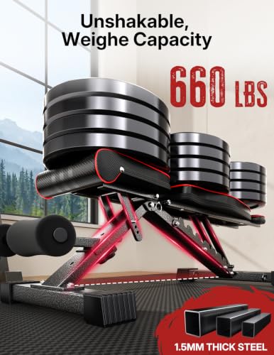 Image of Multi-Function 6 in 1 Weight Bench Set - Leg Press, Preacher Curl Rack, Adjustable Workout Bench & Squat Rack for Full Body Exercise, Fitness Strength Training for Home Gym