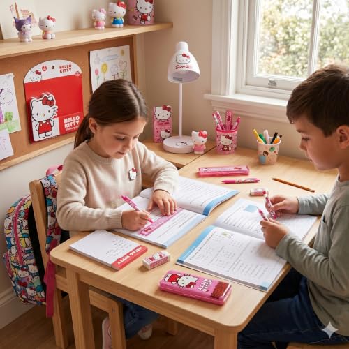 Image of Hello Kitty 7 pcs Stationery SetSchool Supplies Kit Multicolor Return Gift for Kids Age 3 Years +