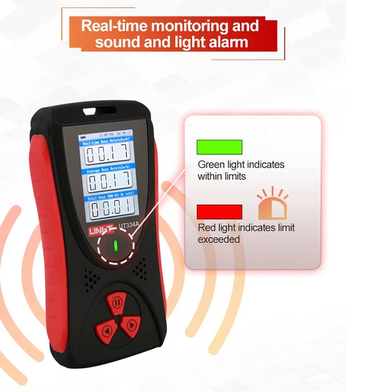 UT334A Geiger Counter Electromagnetic Radiation Detector Personal Dosimeter X-ray Beta Gamma Detection EMF Meter.