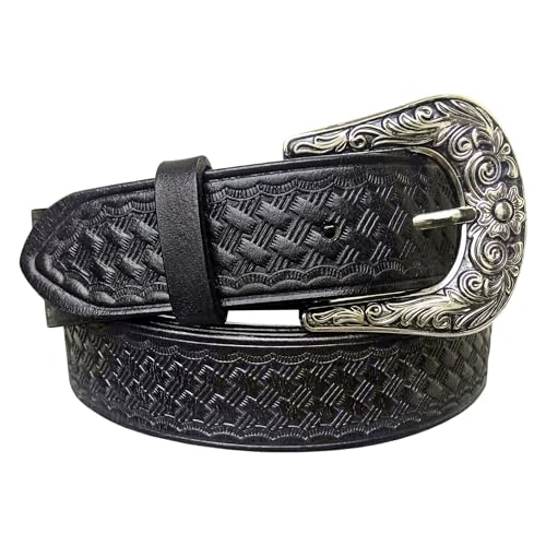 RESISTANCE Mens Western Full Grain Leather Belt Strap Tan No Buckle Included Snaps for Interchangeable Buckles2