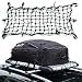 Tianmei 47" x 36" Adjustable Car Elasticated Bungee Cargo Net Heavy Duty Auto Roof Luggage Carrier Elasticity Cargo Carrier Net with 10 Plastic Hooks and 10 Metal Hooks