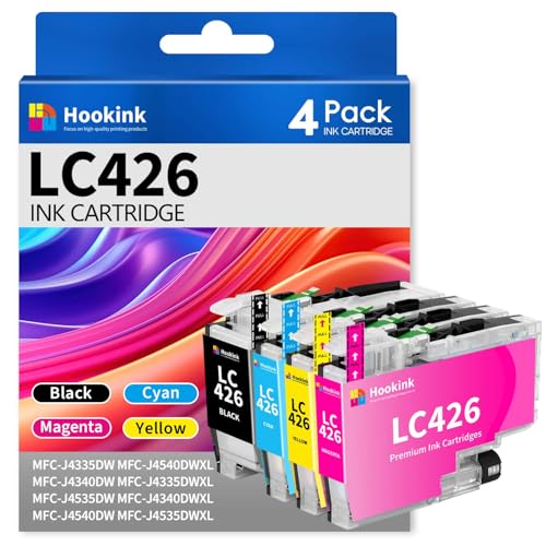 4-Pack LC426 LC 426 Patronen Kompatibel für Brother LC-426XL LC-426VAL Druckerpatronen Kompatibel für Brother MFC-J4335DW MFC-J4340DW MFC-J4540DW MFC-J4540DWXL