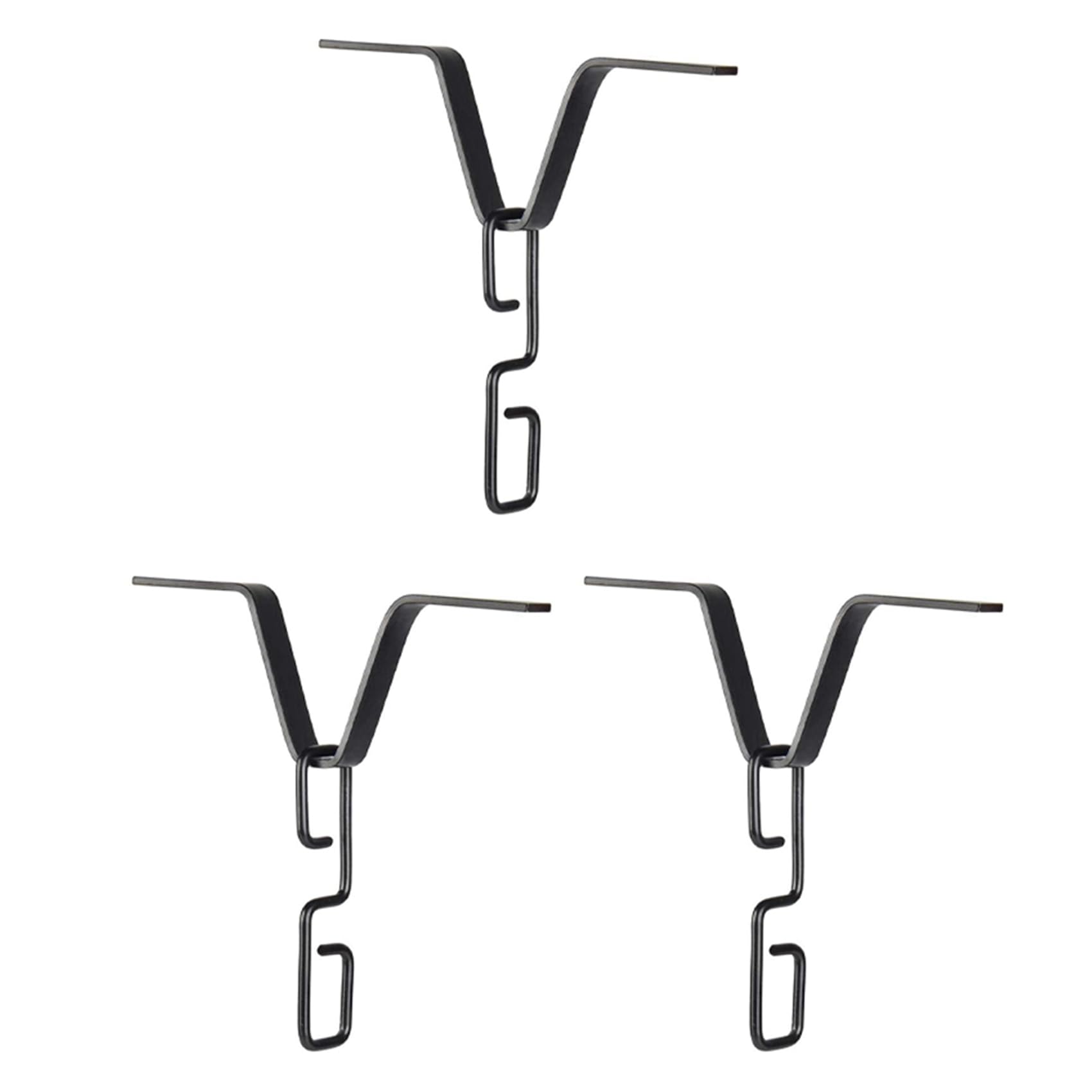 Vjsujehgy 3X Rain Chain Gutter Adapter, Black V-Shaped Rain Chain Adapter with S-Shaped Hook, Rain Chain Hook