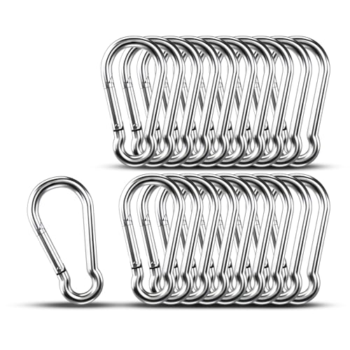 Carabiner Clip Hooks, 20pcs 3.15 inch Carabiners Heavy Duty, 304