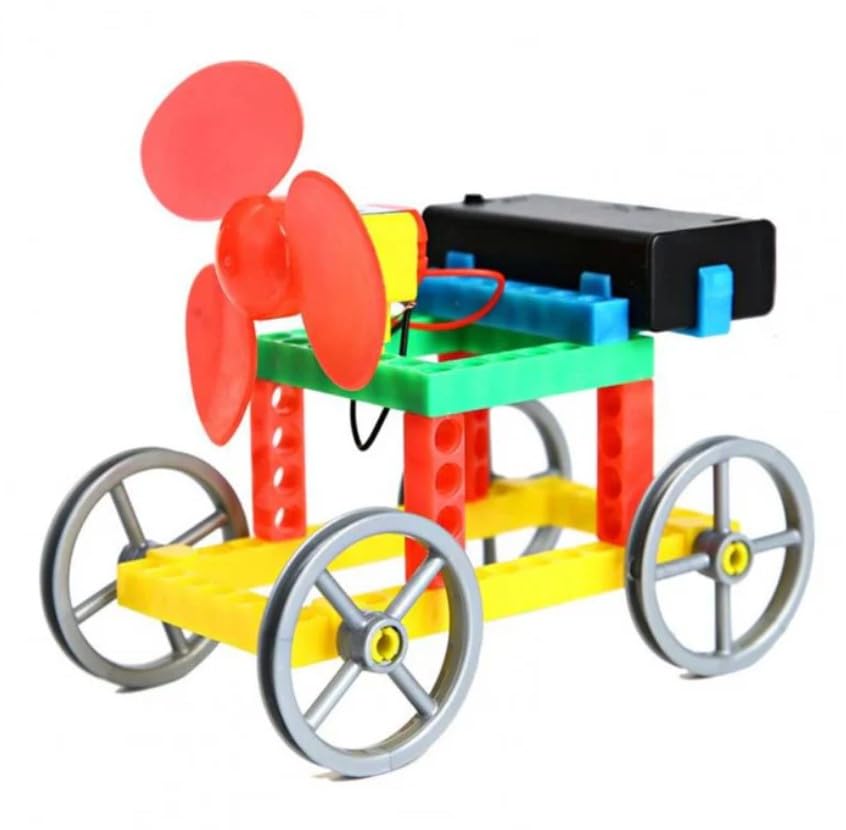 Robocraze DIY Colorful Wind Generator Car